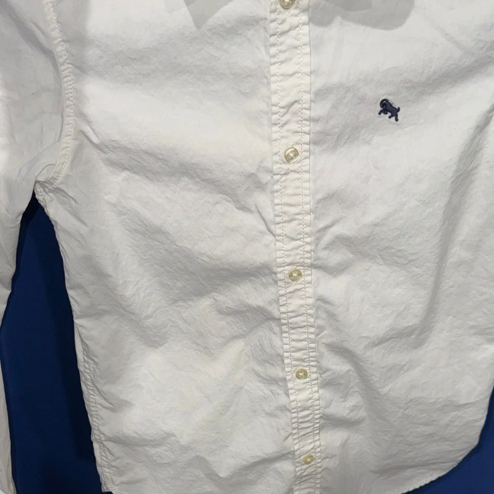 H & M- Classic White Long-Sleeve Button-Down Shirt Size 10 - Picture 10 of 16
